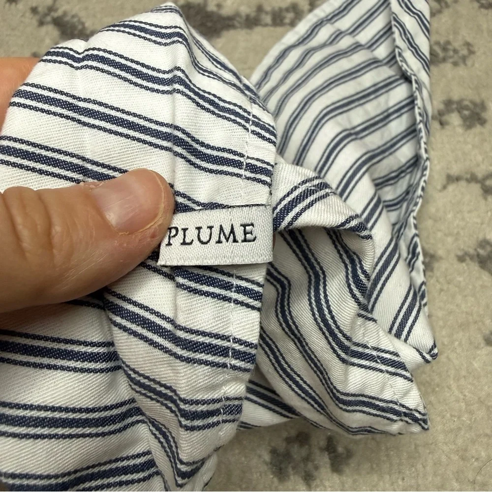 PETITE PLUME Cotton Striped Navy Dog Bandana